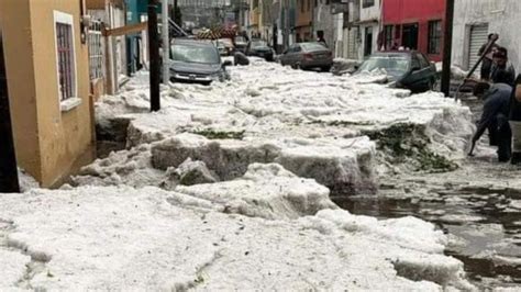 Fuerte Granizada Pinta De Blanco A Puebla Abc Noticias