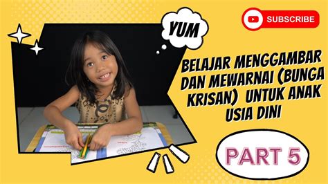 Belajar Menggambar Dan Mewarnai Bunga Krisan Untuk Anak Usia Dini