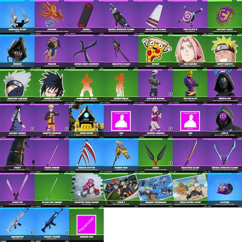 All New V18 40 Fortnite Leaked Skins And Cosmetics Naruto Bundles Fortnite Insider