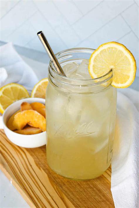 Iced Peach Green Tea Lemonade Low Sugar Starbucks Copycat The