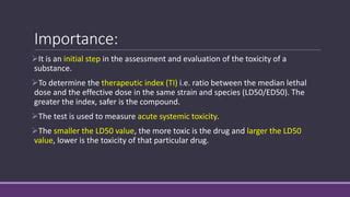 Median Lethal Dose LD50 Pptx