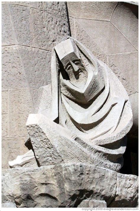 Figure By Sculptor Josep Maria Subirachs Passion Fa Ade La Sagrada