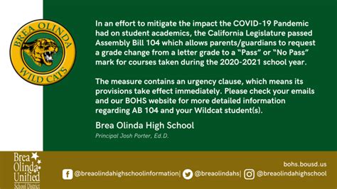 Ab 104 Information Brea Olinda High School