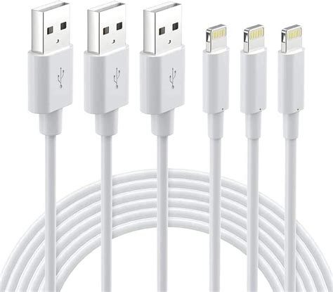 Amazon Lightning Cable Mfi Certified Iphone Charger Pack Ft