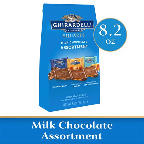 Ghirardelli Premium Assorted Milk Chocolate Squares Caramel Variety Pack 8 2 Oz Bag