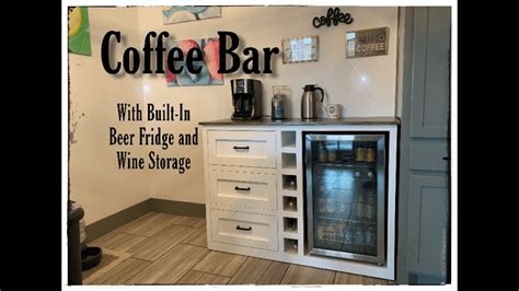 Diy Coffee Bar With Built In Beer Fridge And Wine Storage You