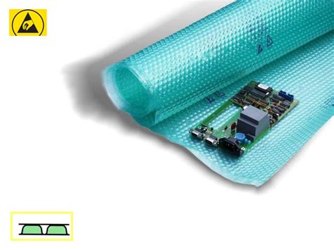 Permanent Esd Bubble Wrap Roll Green Pe X M Elmi