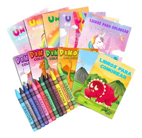 50 Libros Para Colorear Mayoreo 50 Cajas Crayones Envío gratis