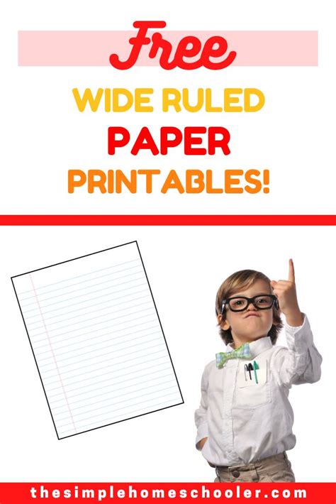 Wide Ruled Paper Printable Free And Easy Print The Simple Homeschooler