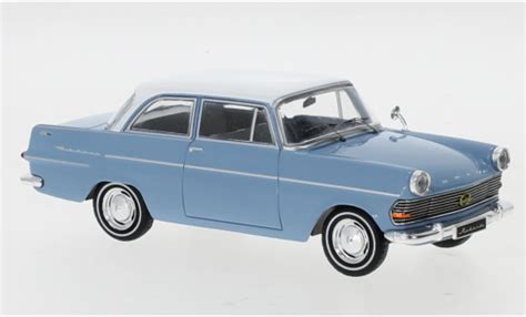 Miniature Opel Rekord 1 43 IXO P2 Hellbleue Blanche 1961 Voiture