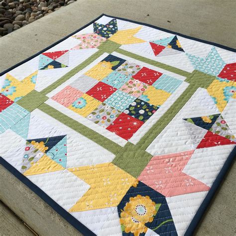 Fresh Dew Drops Wallflowers Picking Petals Mini Quilt