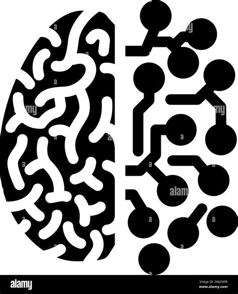 Brain Circuitry Neuroscience Neurology Glyph Icon Vector Illustration