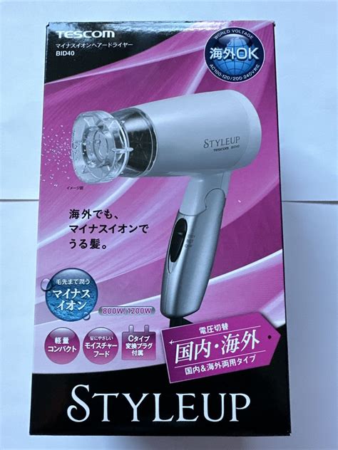 Tescom Hair Dryer White Styleup Negative Ion Bid40 W Japan For Sale