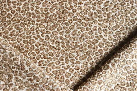 Chenille Leopard Print Upholstery Fabric By The Yard Etsy