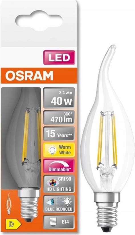 Osram Żarówka Led Płomyk 3 4w 40w E14 Barwa 2700 2830 Opinie I