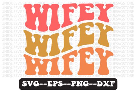 Wifey Quote Retro Svg Design Graphic By Uniquesvgstore · Creative Fabrica