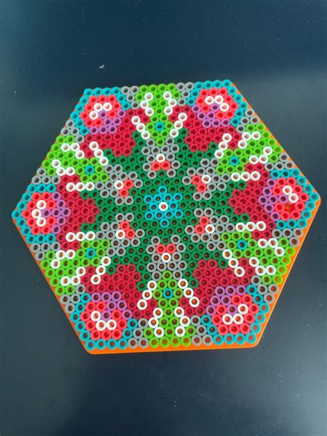 Hexagon Mandala Ive Made Easy Perler Beads Ideas Pearler Bead