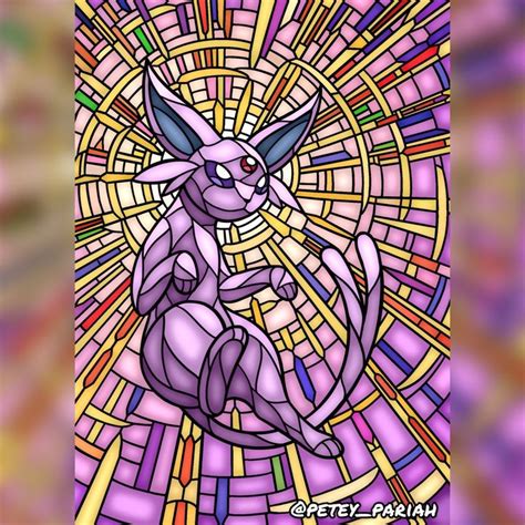 Eevee And Evolutions Pokemon Art Pokemon Eeveelutions Stain Glass