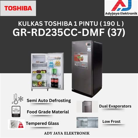 Jual Kulkas Toshiba Pintu Gr Rd Cc Dmf Liter Shopee