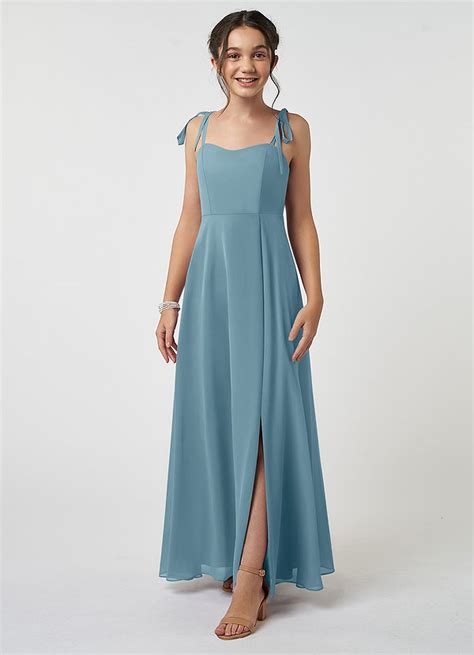 Moody Blue Azazie Rosey Jbd Junior Bridesmaid Dresses Azazie