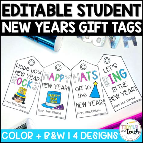 Happy New Year Gift Tags Printable Made By Teachers