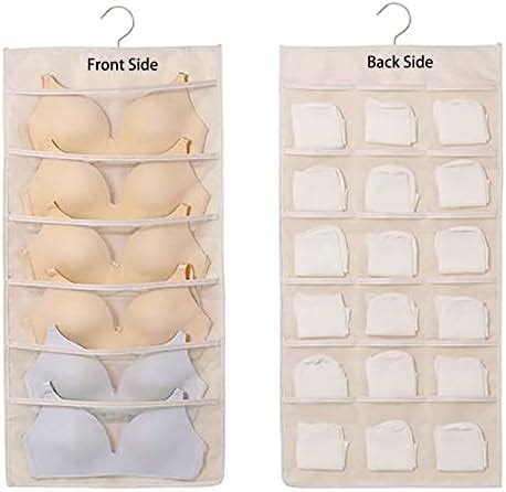 Amazon Gouccpu Bra Storage Hanging Bag With 24 Mesh Pockets