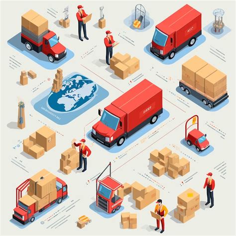 Premium Vector Deliveryserviceisometriciconsset