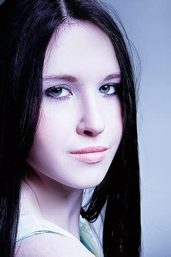 Mystical Portrait Of A Girl Eyes Black Background Girl Hair Makeup