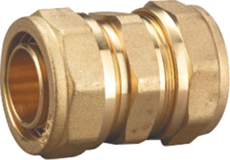 Compression Straight Connector 10mm Brass Compression Joint Plumbing Fittings For Copper Pipe