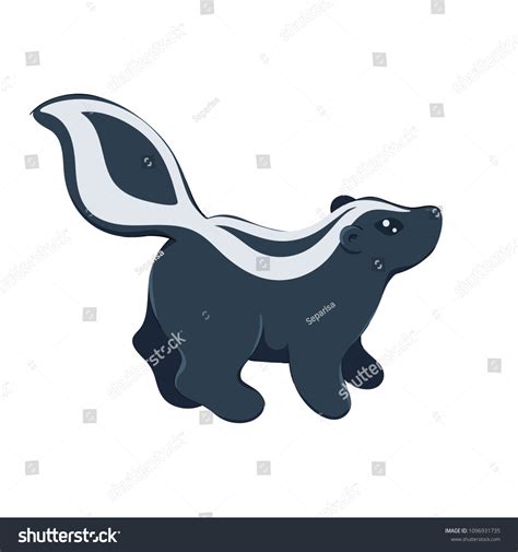 Vector Illustration Cute Baby Skunk Cartoon Stock Vector Royalty Free