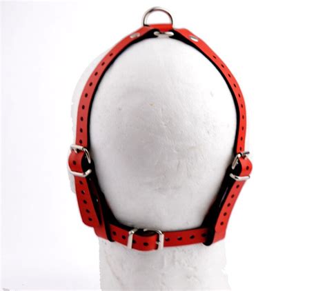 Red Bondage Bdsm Ball Gag Ballgag Hand Made Leather Hear Etsy Italia