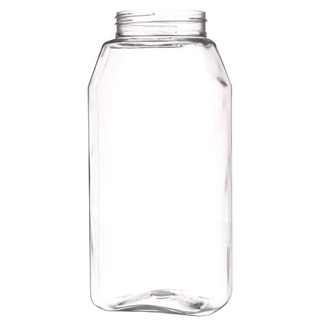 Oz Clear Pet Spice Jar Neck Finish Rectangle Base