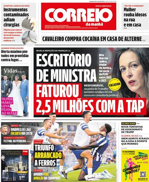 Capa Correio Da Manh Setembro Capasjornais Pt