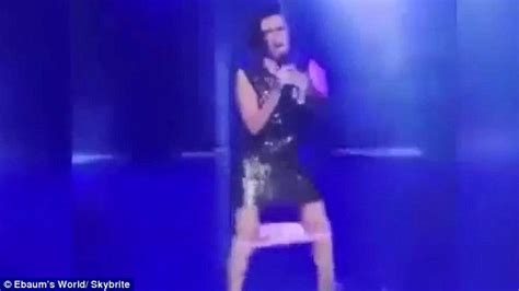 Spanish Comedian Silvia Abrils Pink Knickers Fall Down During Dance