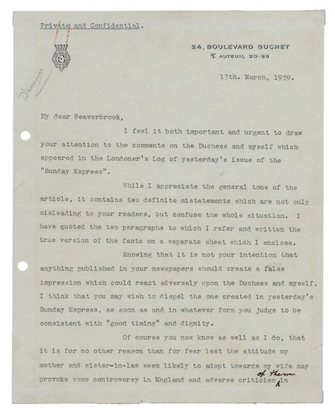 King Edward VIII Typed Letter Signed | RR Auction