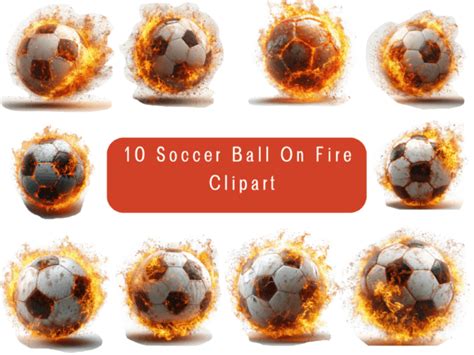 Soccer Ball on Fire | Clipart Bundle Graphic by Haha_Hub · Creative Fabrica