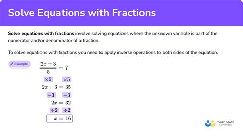 Solve Equations With Fractions Steps Examples And Questions Worksheets Library