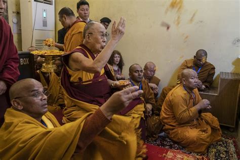 His Holiness The Dalai Lama Makes A Pilgrimage To The Mahabodhi Temple