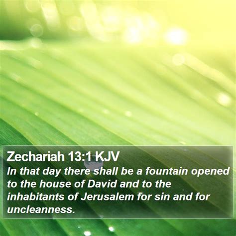 Zechariah 13 1 Kjv Bible Verse Images