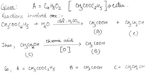 An Organic Compound A C H O Was Hydrolysed With Dilute H