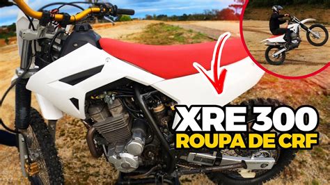 ADAPTAÇÃO DA ROUPA DE CRF NA XRE 300 YouTube