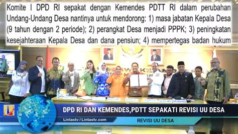 TERKINI DPD RI Dan Kemendes Sepakat Status Perangkat Desa PPPK