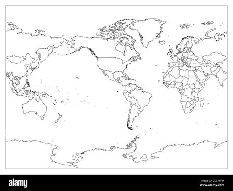 World Map Outline Vector With Countries