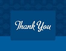 Classic Flourish Blue Thank You Cards