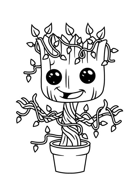 Groot Coloring Pages for Children