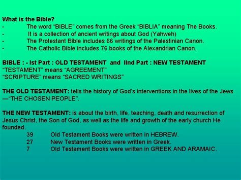 What Is The Bible The Word Bible Comes