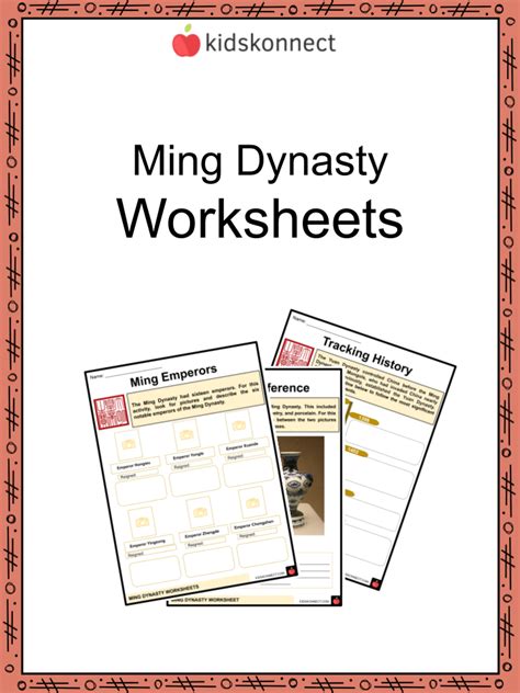 Ming Dynasty Facts And Worksheets History Dynasty Achievements