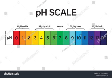 Ph Scale Ph Scale Vector Scientific Graph Ph Royalty Free Stock Vector 2411966535