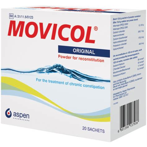 Movicol For The Treatment Of Chronic Constipation 20 Sachets Clicks