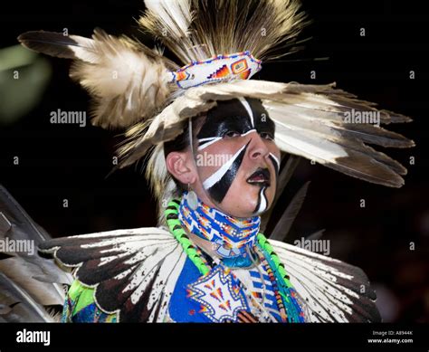 Participant In The Annual Gathering Of Nations Powwow In Albuquerque